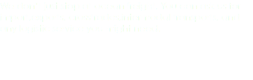 We don’t just stop at ocean freight. You can ask us for import,exports, crosstrades,intermodal transports, and any logistic service you might need.